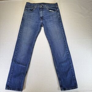 LEVI'S 505 Jeans Pants Men 34x32 Blue Straight Leg Mid-Rise Denim Indigo Fade